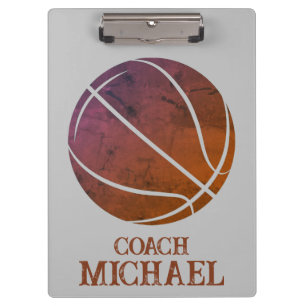 Carpeta De Pinza Entrenador de baloncesto personalizado