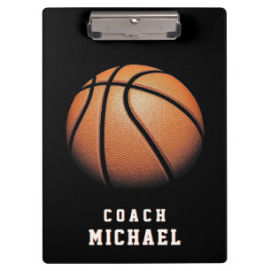 Carpeta De Pinza Entrenador de baloncesto personalizado