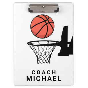 Carpeta De Pinza Entrenador de baloncesto personalizado