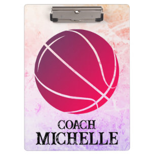 Carpeta De Pinza Entrenador de baloncesto personalizado