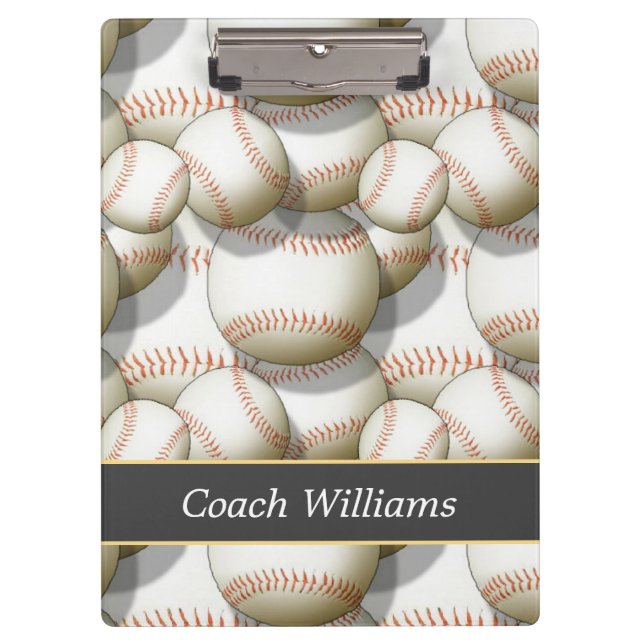 Carpeta De Pinza Entrenador de béisbol (Anverso)