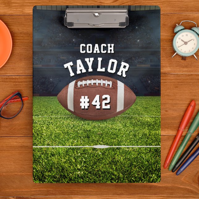 Carpeta De Pinza Entrenador de Campo de Fútbol de Estados Unidos (american football coach clipboard)