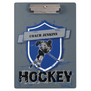 Carpeta De Pinza Entrenador de diseño de pista de hockey