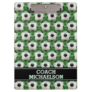 Carpeta De Pinza Entrenador de fútbol, equipo o ventilador
