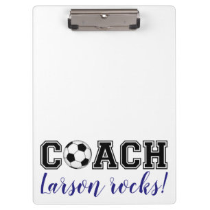 Carpeta De Pinza Entrenador de fútbol gracias tablero clip de rega
