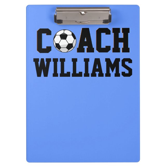 Carpeta De Pinza Entrenador de fútbol personalizado (Anverso)