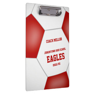 Carpeta De Pinza entrenador de fútbol personalizado con colores de 
