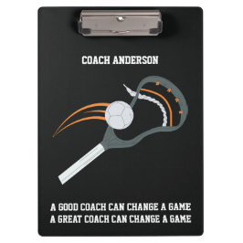 Carpeta De Pinza Entrenador de Lacrosse