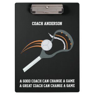Carpeta De Pinza Entrenador de Lacrosse