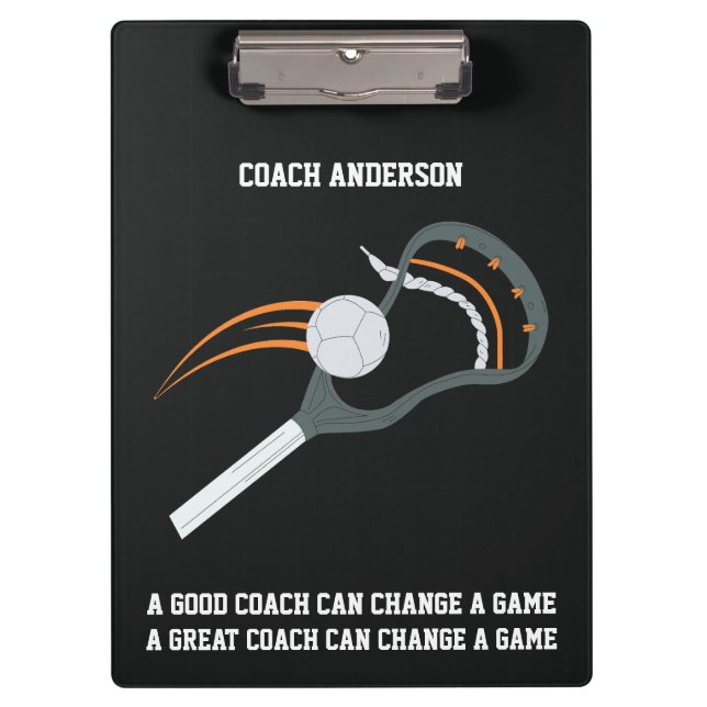 Carpeta De Pinza Entrenador de Lacrosse (Anverso)