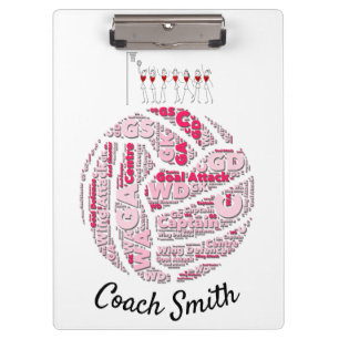 Carpeta De Pinza Entrenador de Netball Personalizado Personalizado