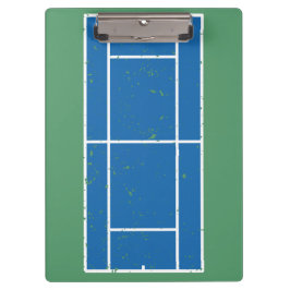 Carpeta De Pinza Entrenador de tenis personalizado azul y verde