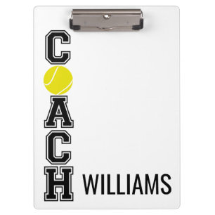 Carpeta De Pinza Entrenador de tenis personalizado gracias Portapap
