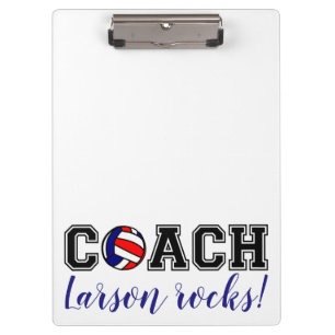 Carpeta De Pinza Entrenador de voleibol, gracias tablero de clips d