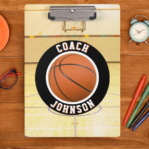 Carpeta De Pinza Entrenador del equipo de la Corte de Baloncesto