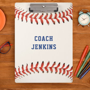 Carpeta De Pinza Entrenador Deportivo de Softbol de Béisbol