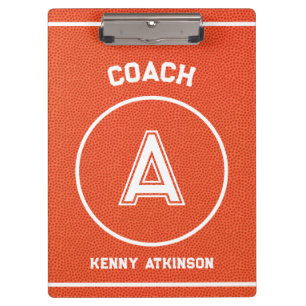 Carpeta De Pinza Entrenador deportivo personalizado de baloncesto c