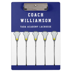 Carpeta De Pinza Entrenadora de Lacrosse Femenino
