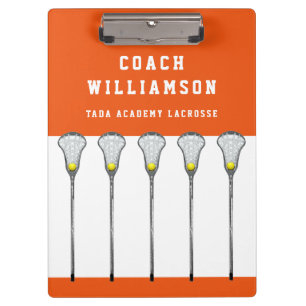 Carpeta De Pinza Entrenadora de Lacrosse Femenino