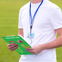 Carpeta De Pinza Entrenadores de fútbol de bandera personalizados