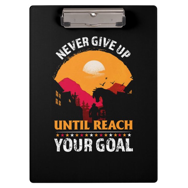 Carpeta De Pinza Equestrian Gift | Never Give Up Until Reach (Anverso)
