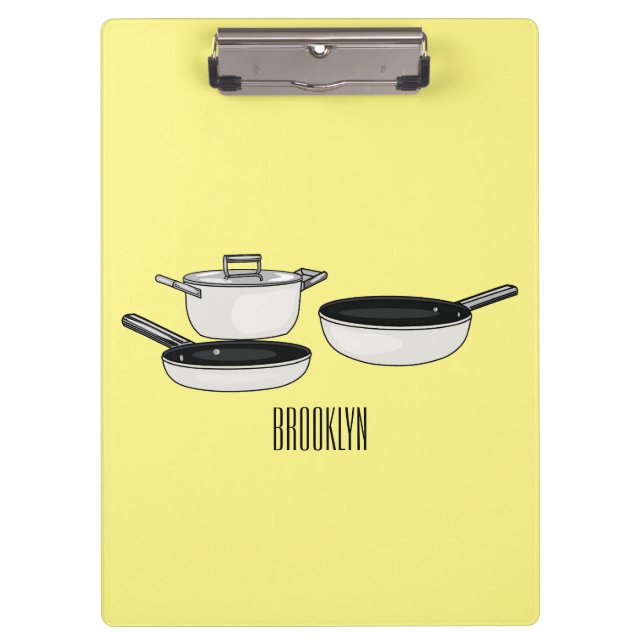 Carpeta De Pinza Equipo de cocina ilustracion personalizado (Anverso)