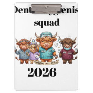 Carpeta De Pinza Equipo de higienistas dentales Vaquita de las Tier