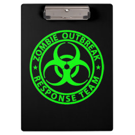 Carpeta De Pinza Equipo de respuesta a brote de zombis verde neón