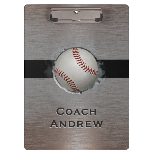 Carpeta De Pinza Equipo De Softbol De Béisbol Nombre Personalizado  (Anverso)