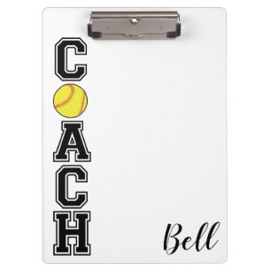 Carpeta De Pinza Equipo deportivo de entrenador de softbol regalo d
