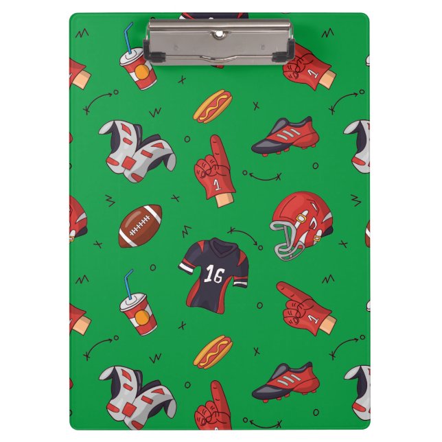 Carpeta De Pinza Equipo deportivo de fútbol, comida y bebida (Anverso)