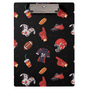 Carpeta De Pinza Equipo deportivo de fútbol con patrón de comida