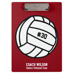 Carpeta De Pinza Equipo personalizado del voleibol, nombre del