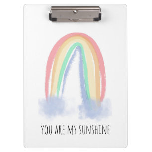 Carpeta De Pinza Eres mi sol acuarela pintada arcoíris