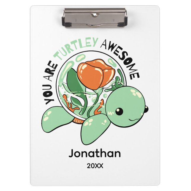 Carpeta De Pinza Eres Una Tortuga Impresionante Suculenta Flor (Anverso)