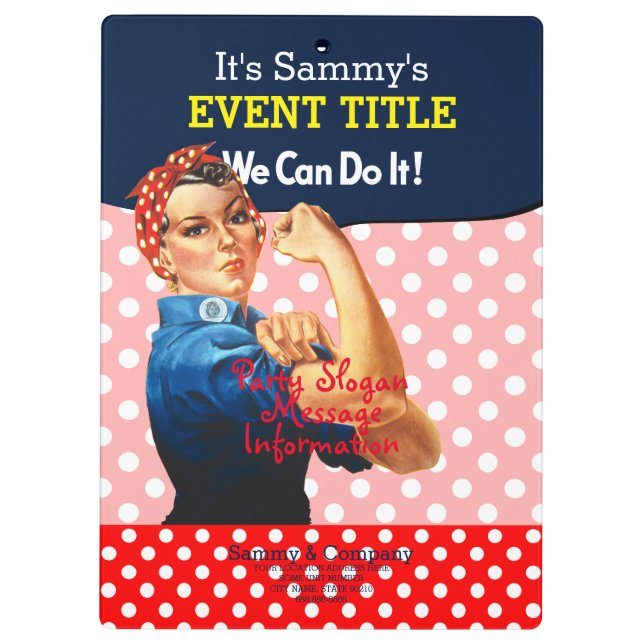 Carpeta De Pinza Es tu suministro personalizado de Fiesta Rosie (Reverso)