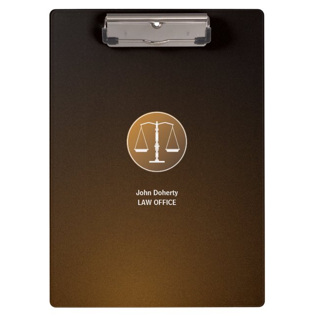 Carpeta De Pinza Escalas de la justicia el | Brown (Anverso)