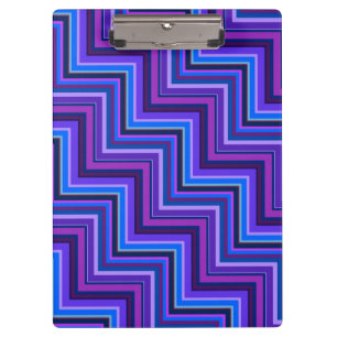 Carpeta De Pinza Escaleras de rayas azules y violetas