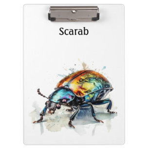 Carpeta De Pinza Escarabajo irlandés en acuarela, personalizado