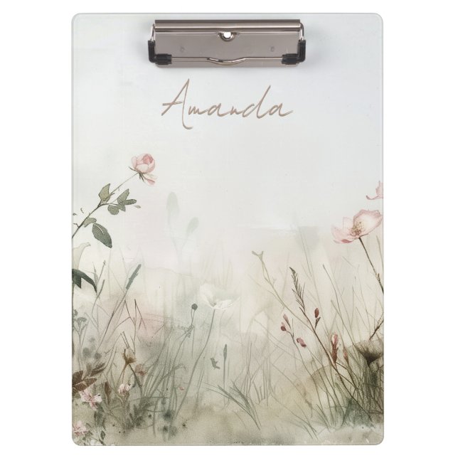 Carpeta De Pinza Escena de ensueño de las flores de primavera (Anverso)