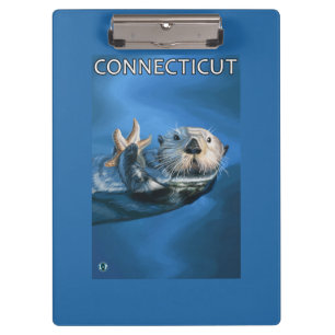 Carpeta De Pinza Escena de la nutria de ConnecticutSea