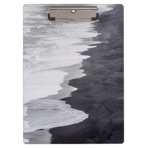 Carpeta De Pinza Escena de playa en blanco y negro