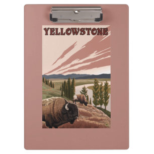 Carpeta De Pinza Escena de YellowstoneBison