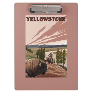 Carpeta De Pinza Escena de YellowstoneBison