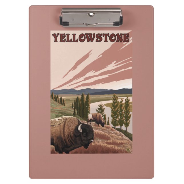 Carpeta De Pinza Escena de YellowstoneBison (Anverso)