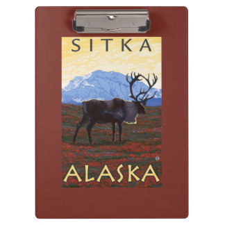 Carpeta De Pinza Escena del caribú - Sitka, Alaska