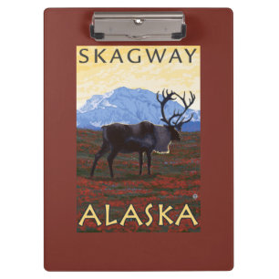 Carpeta De Pinza Escena del caribú - Skagway, Alaska