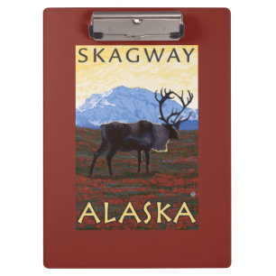 Carpeta De Pinza Escena del caribú - Skagway, Alaska