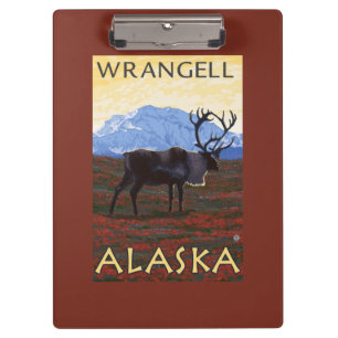 Carpeta De Pinza Escena del caribú - Wrangell, Alaska