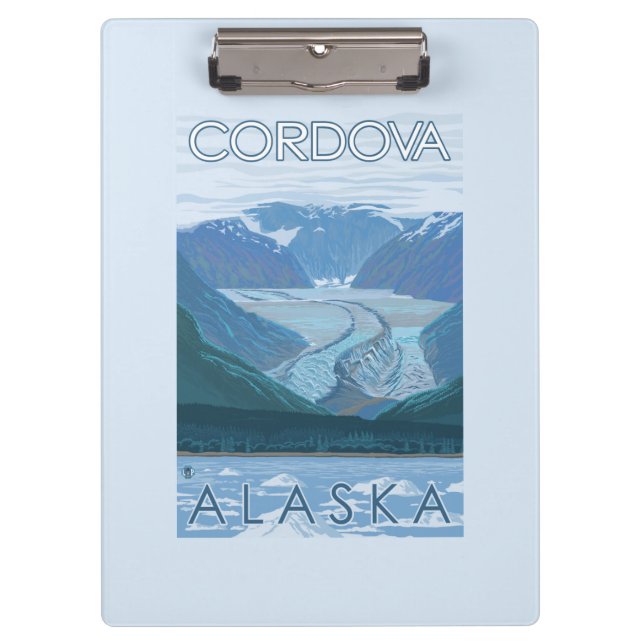 Carpeta De Pinza Escena del glaciar - Cordova, Alaska (Anverso)